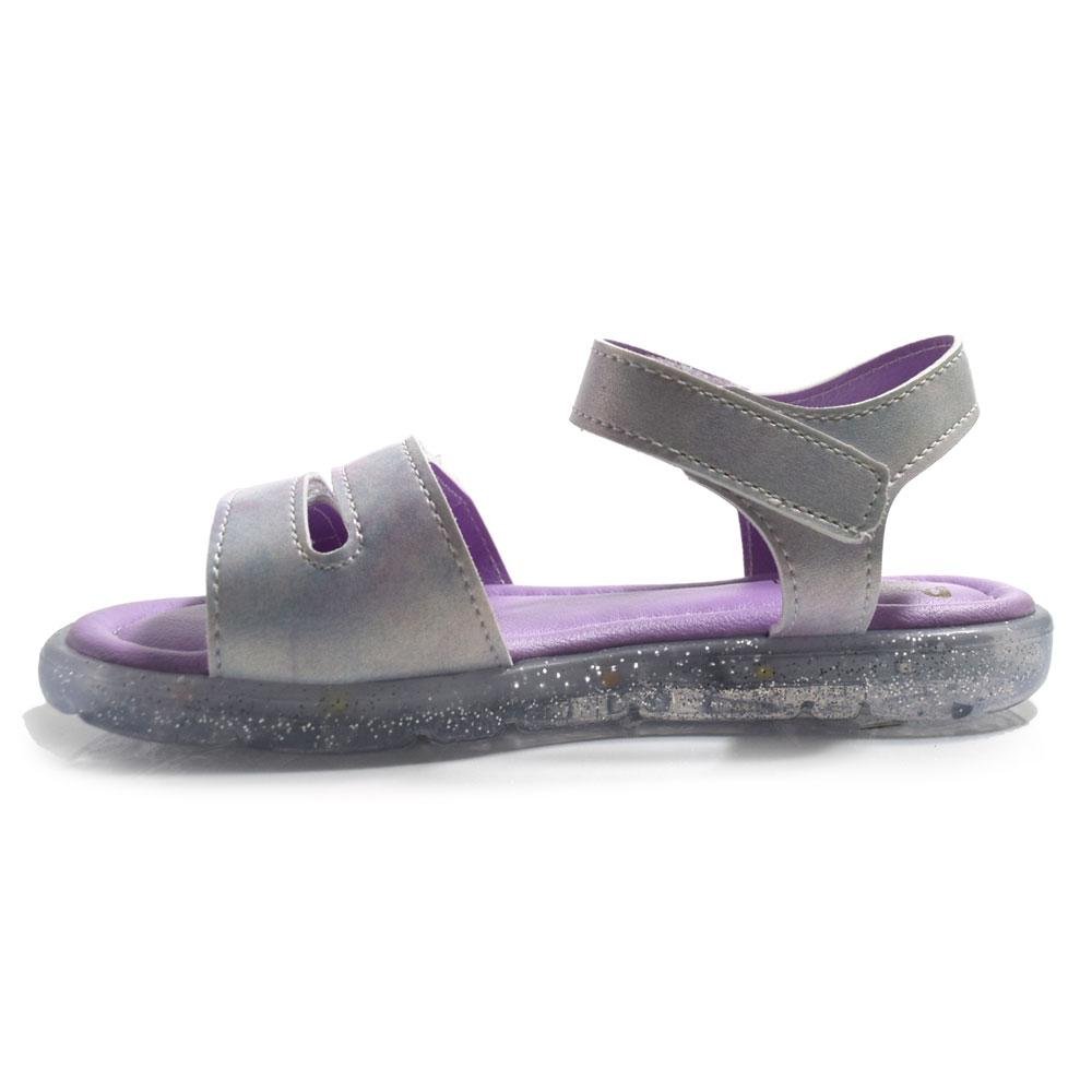 Sandália Infantil de Menina com LED 697.061 Cinza 5