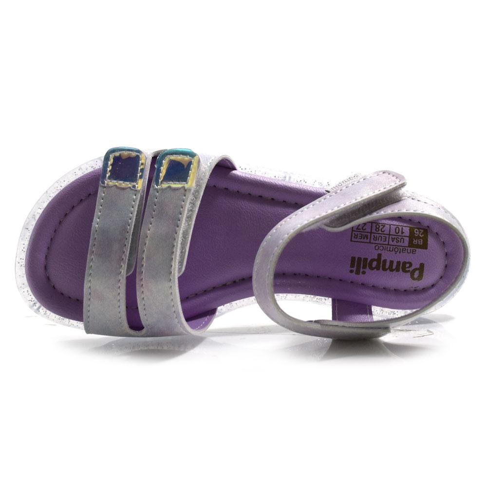 Sandália Infantil de Menina com LED 697.061 Cinza 6