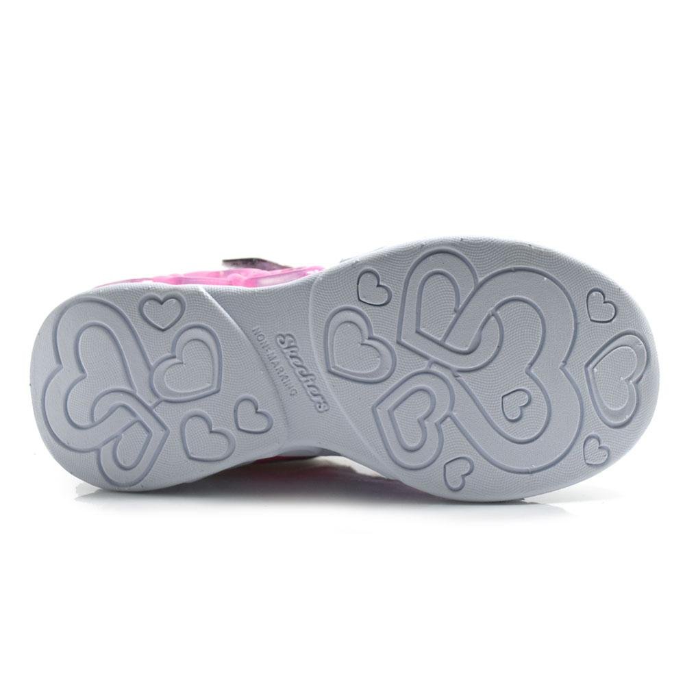 Tênis Infantil de LED Skechers Infinite Heart 303261L Prata 7