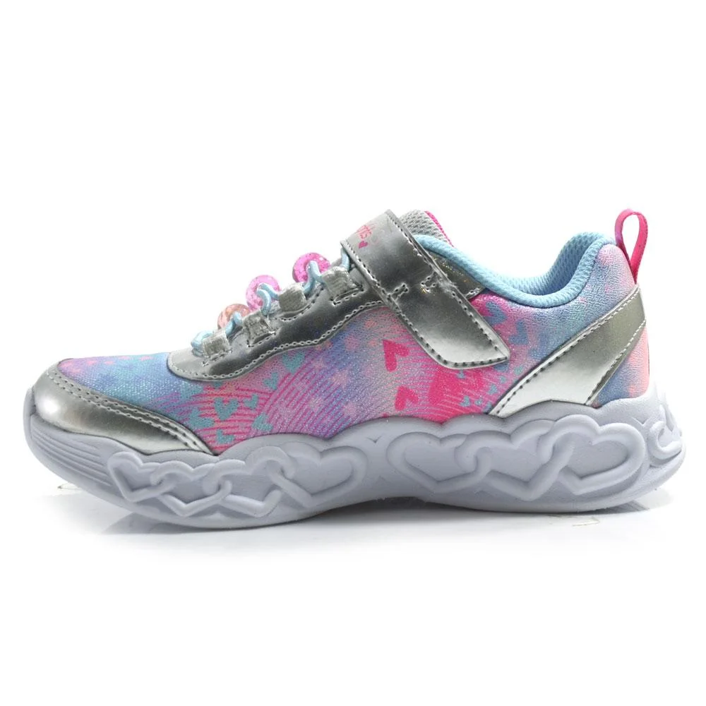 Tênis Infantil de LED Skechers Infinite Heart 303261L Prata 5