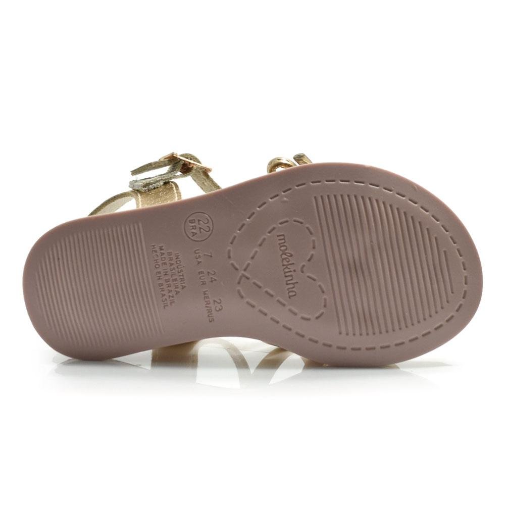 Papete Infantil de Menina Molekinha 2714.222.14710 Dourado 7