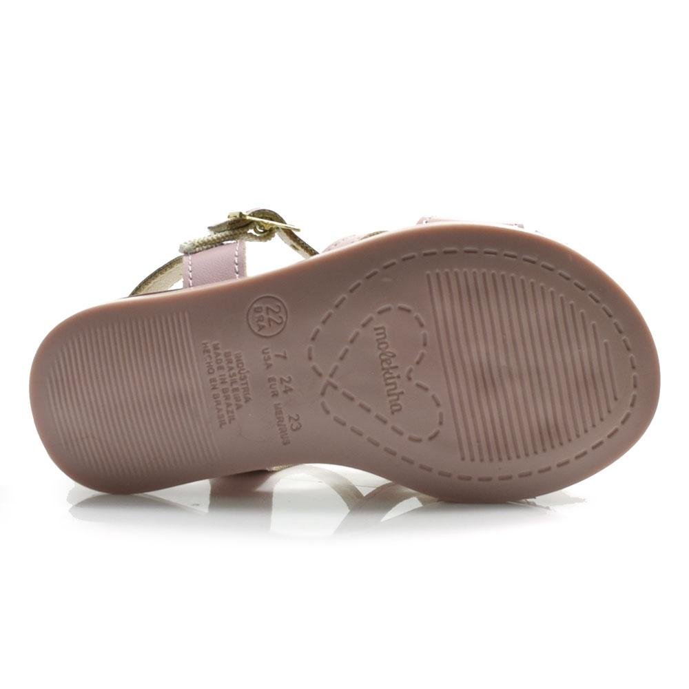 Sandália Rasteira Infantil Molekinha 2714.237.14461 Rosa 7