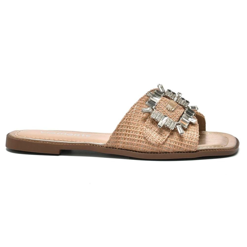 Sandália Rasteira Feminina Via Marte 291-007-02 Bege 4