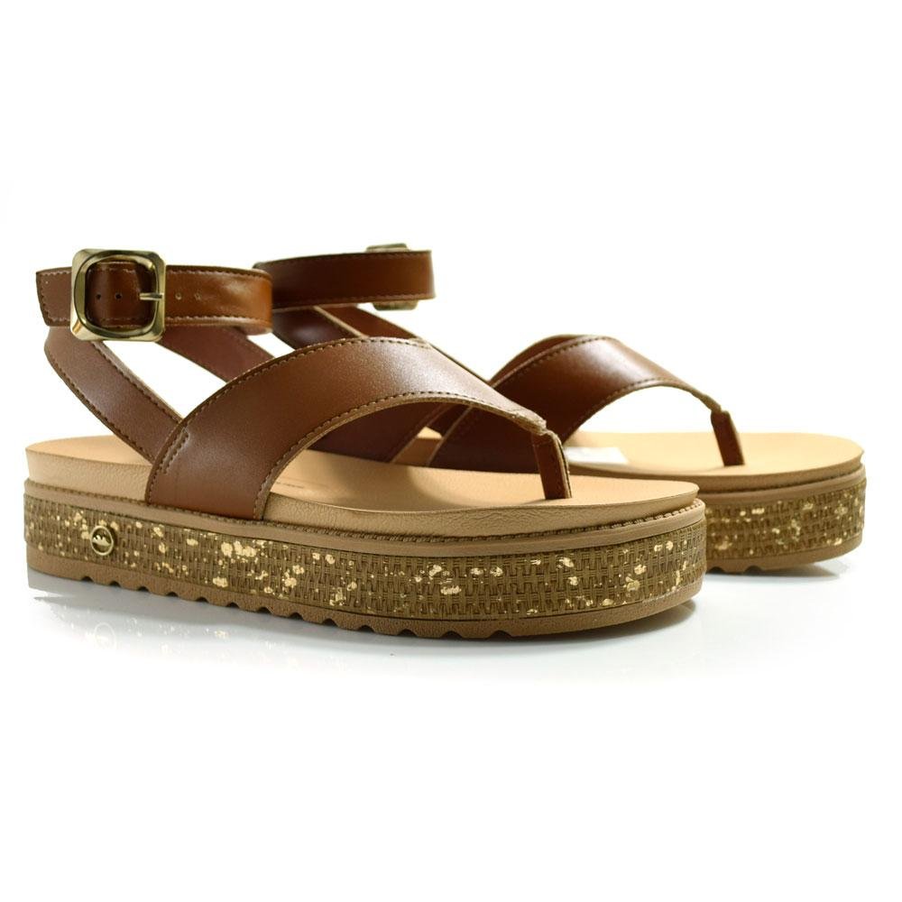 Sandália Plataforma Feminina Dakota Y9472 Marrom 2