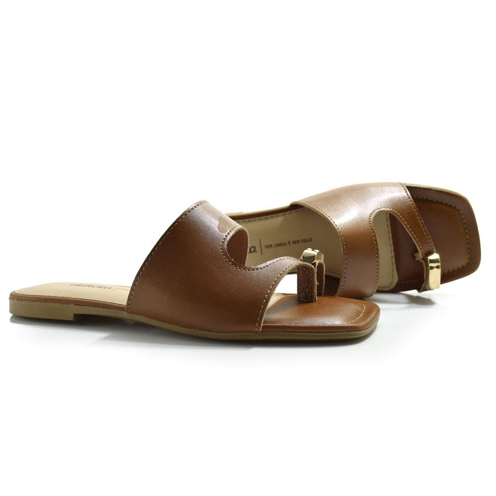 Sandália Rasteira Dakota Y9932 Marrom 2