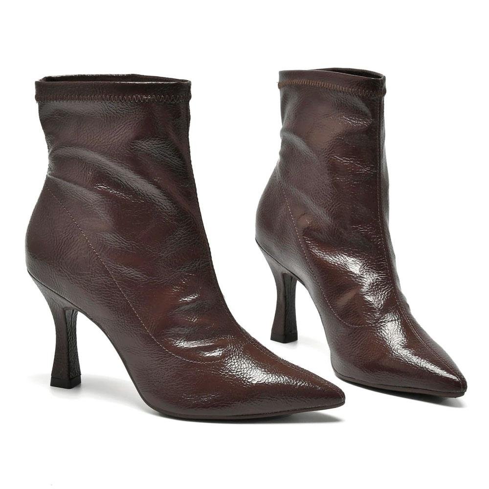 Ankle Boots de Salto Feminino Via Marte 094-001-01 Marrom 4