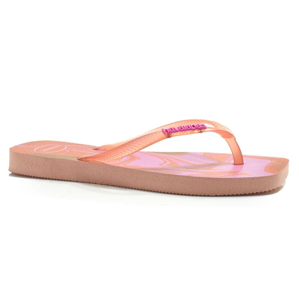 Chinelo Feminino Havaianas Slim Square Jelly Rosa 2