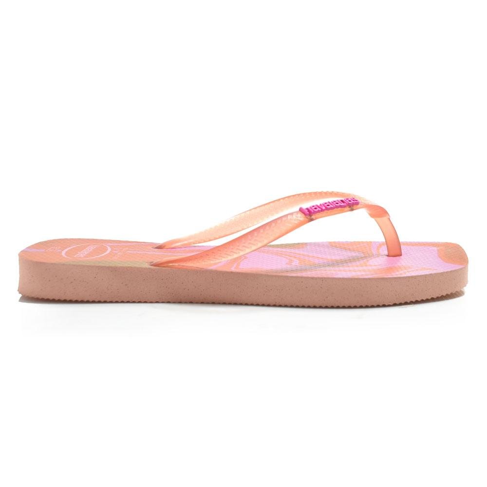 Chinelo Feminino Havaianas Slim Square Jelly Rosa 3
