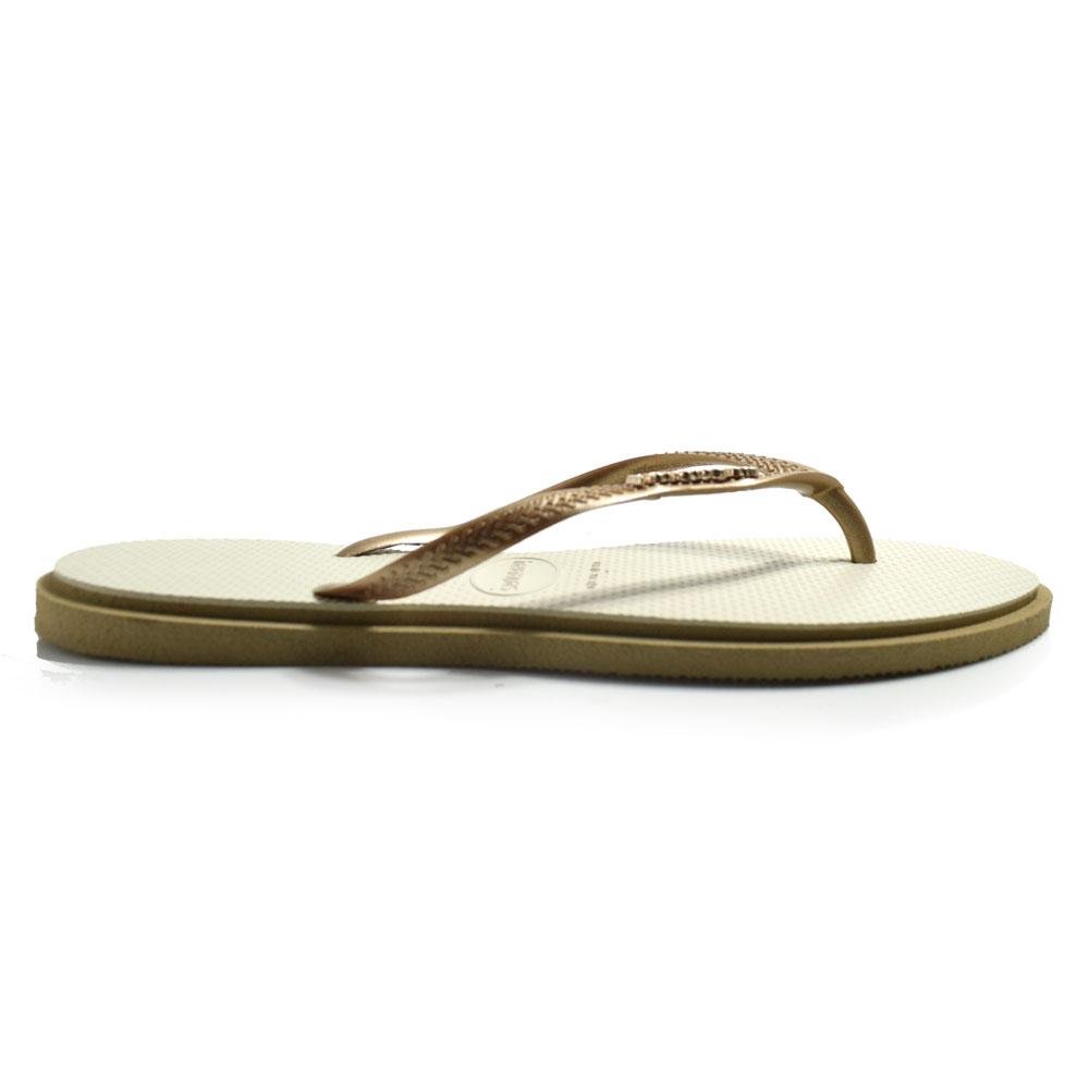 Chinelo Havaianas Feminino Slim Point Bege 3