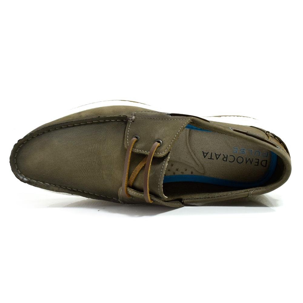 Mocassim de Couro Masculino Democrata Pulse 610102 Marrom 6