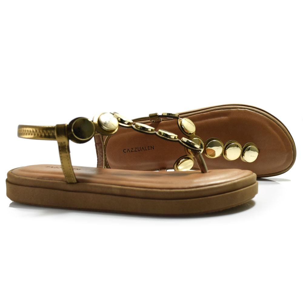 Papete Feminina Cazzualen Dourado 2