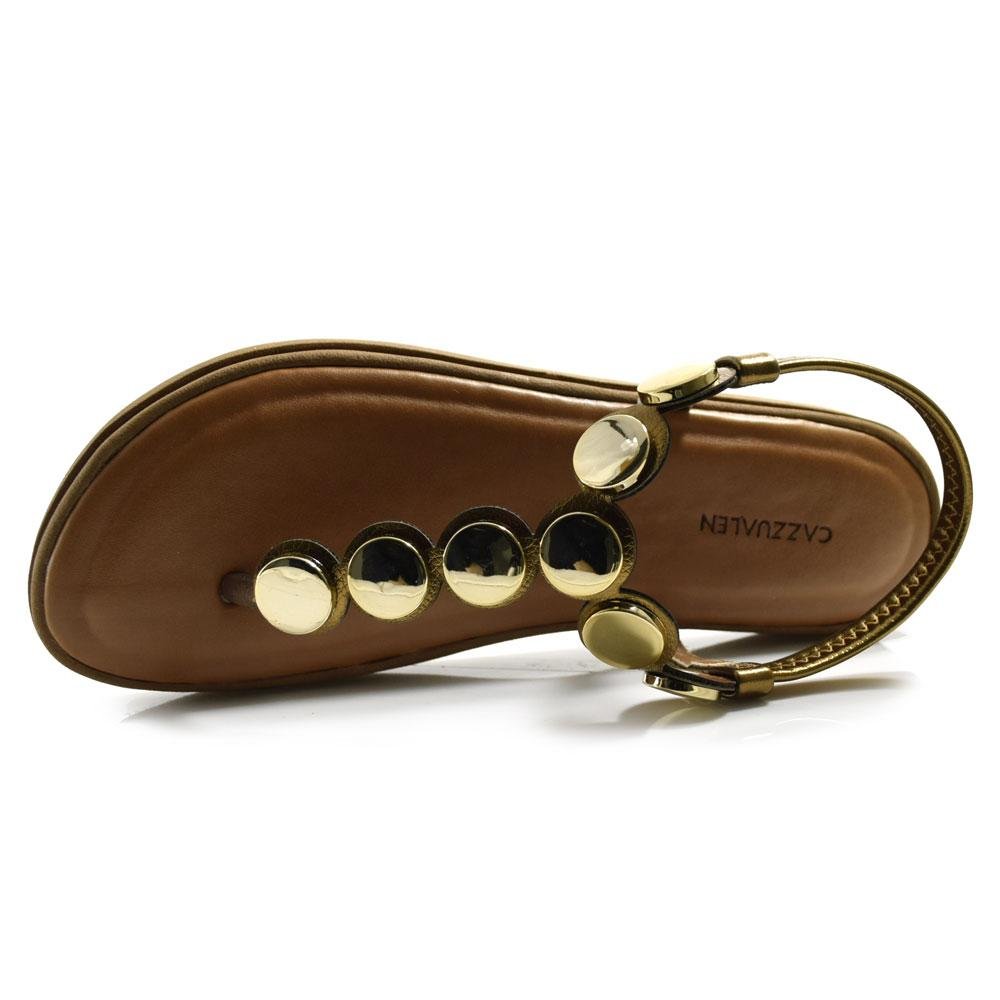Papete Feminina Cazzualen Dourado 6