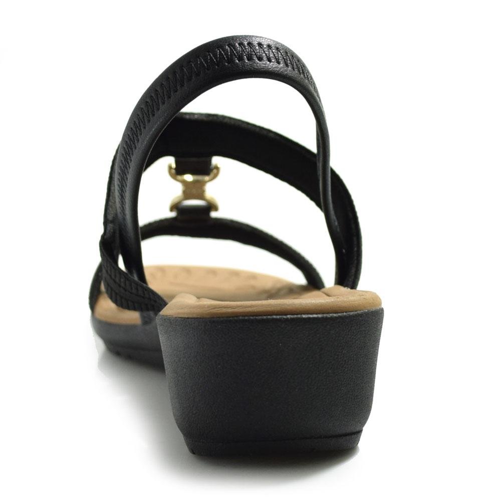 Sandália Anabela Feminina Campesí Preto 4