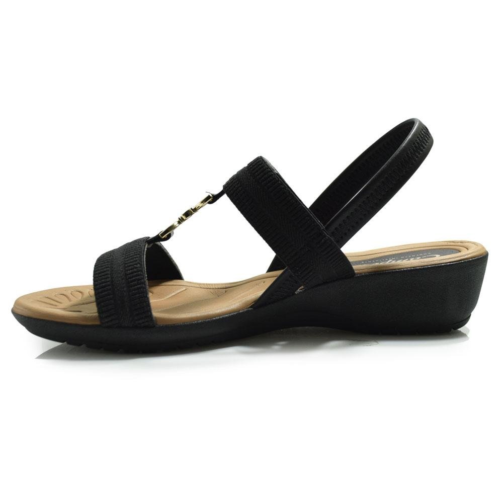 Sandália Anabela Feminina Campesí Preto 5