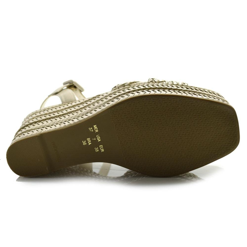 Sandália Anabela Com Tramas Suzzara Off White 7