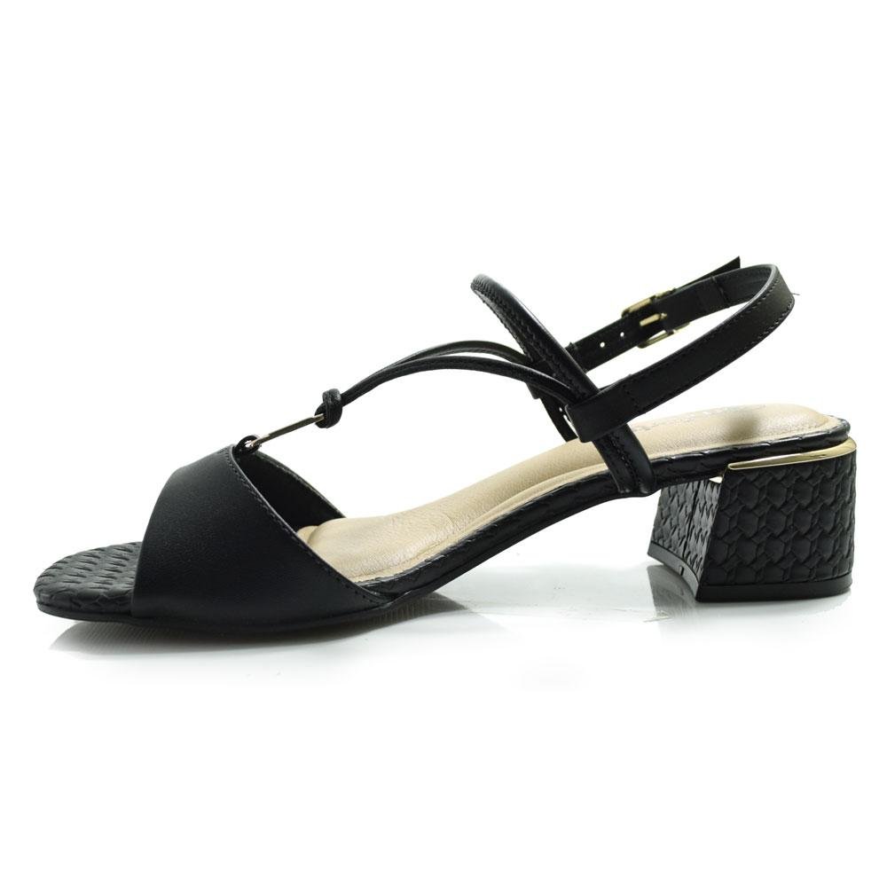 Sandália de Salto Bloco Feminina Comfortflex Preto 5