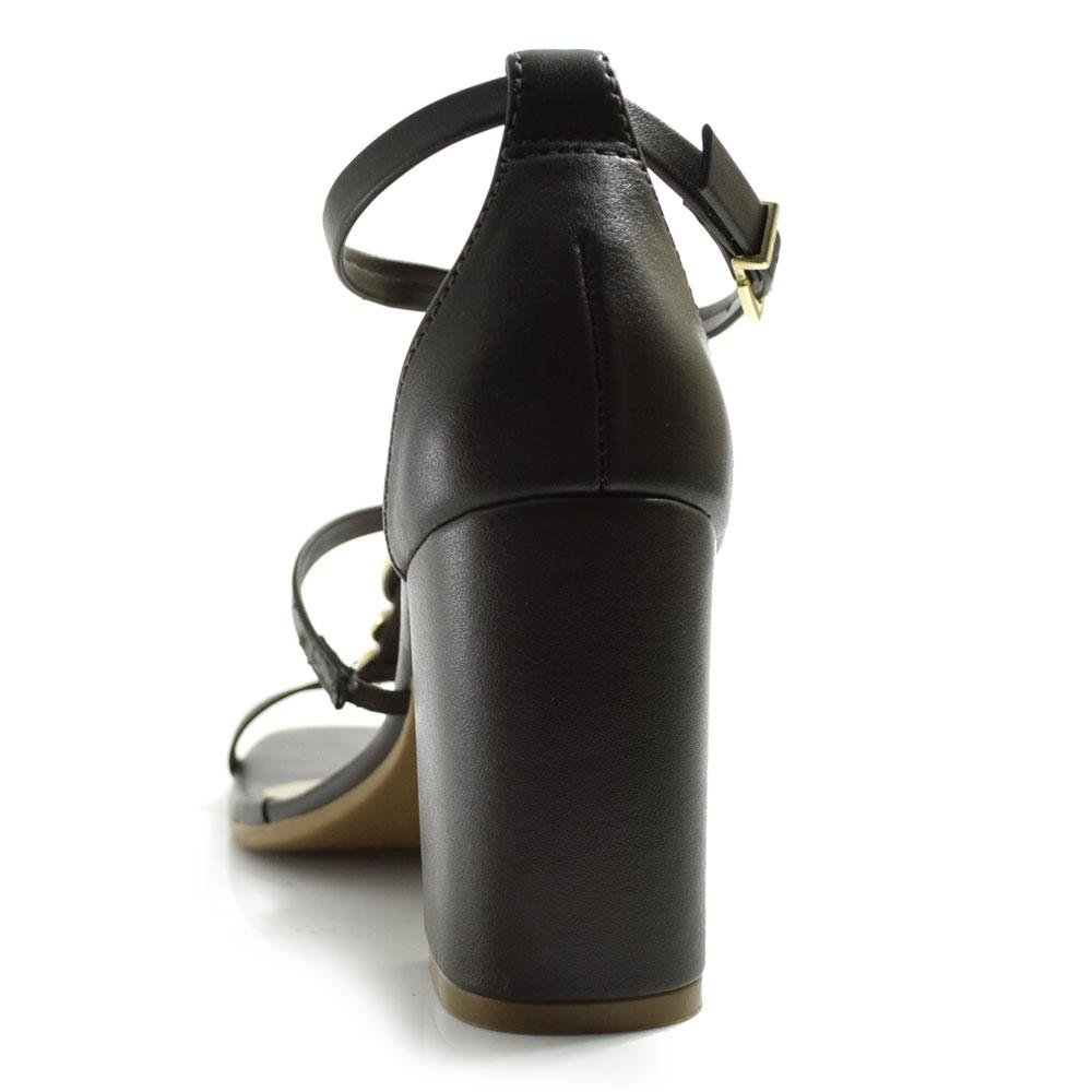 Sandália de Salto Bloco Feminina Ramarim Marrom 4