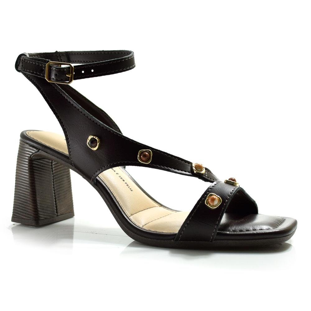 Sandália Feminina com Salto Bloco Dakota