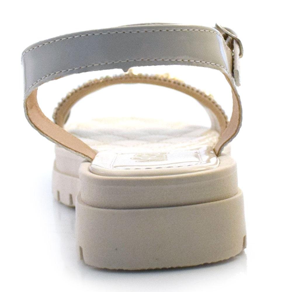 Sandália Flat Infantil Nilqi 305.6 Creme 4