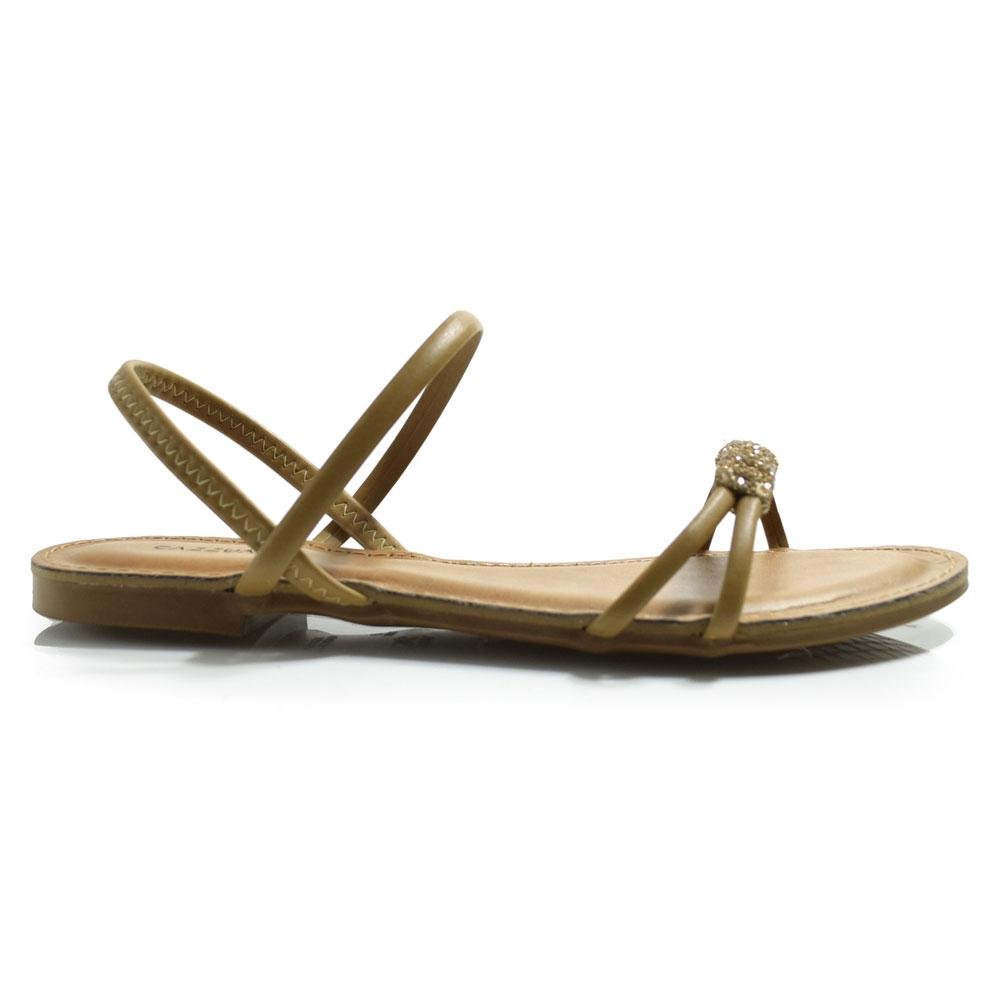 Sandália Rasteira Feminina Cazzualen Marrom 3