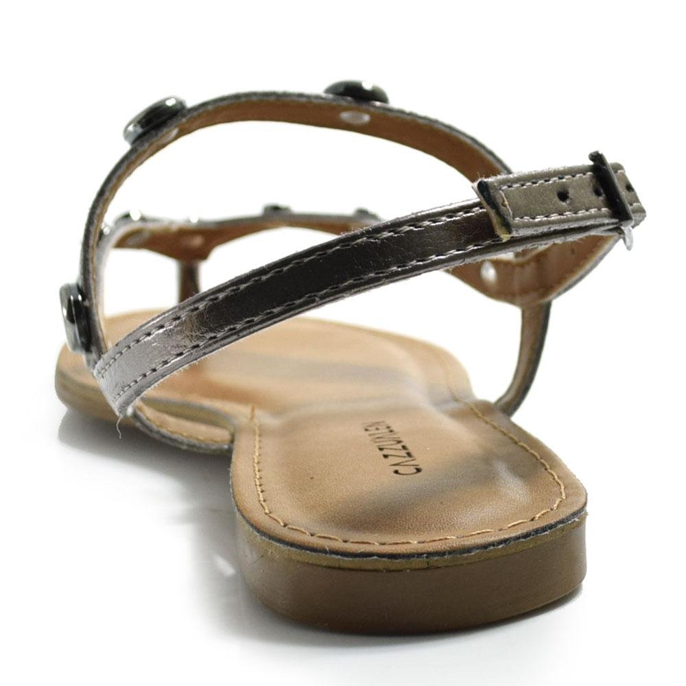 Sandália Rasteira Feminina Cazzualen Prata 4