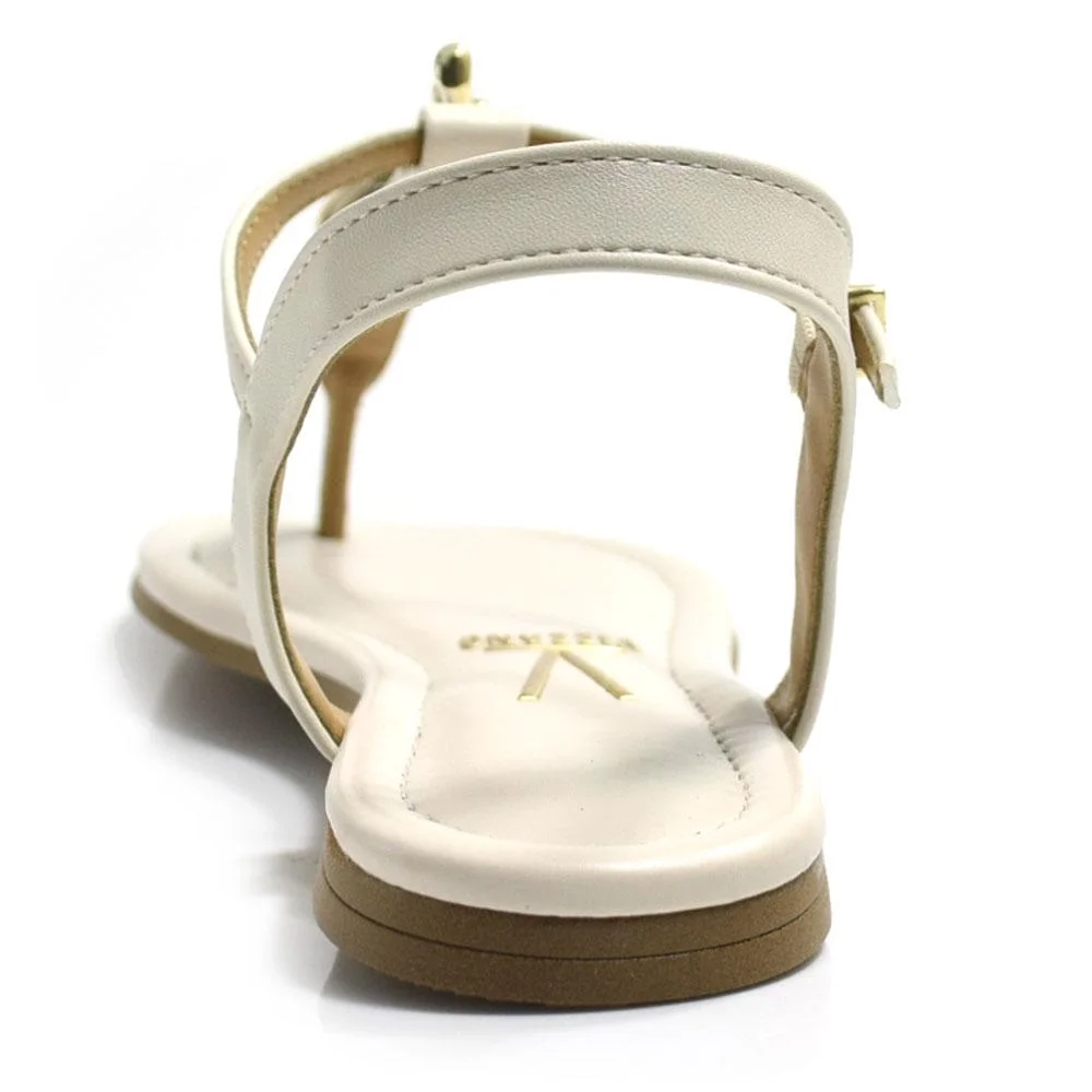 Sandália Rasteira Feminina Vizzano Off White 4