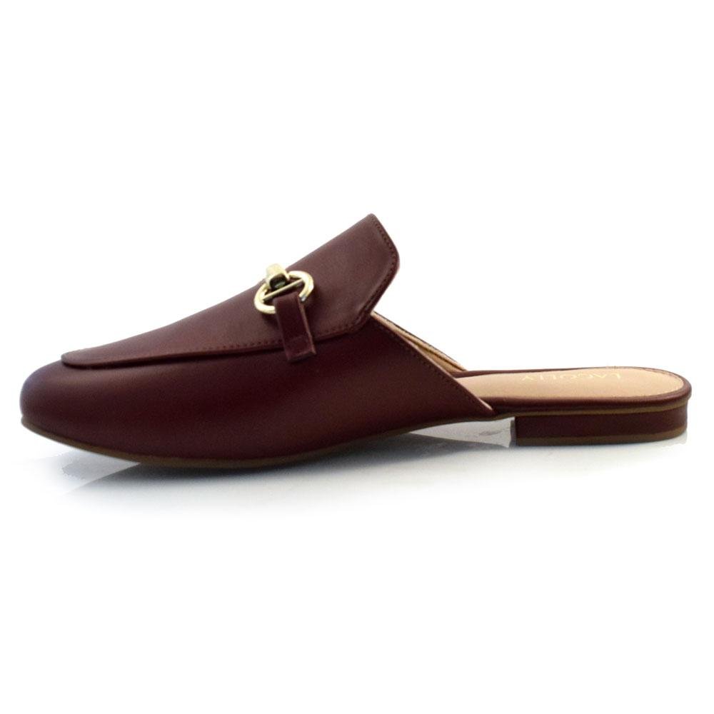Mule Feminino Lacolly 62001N Bordô 6