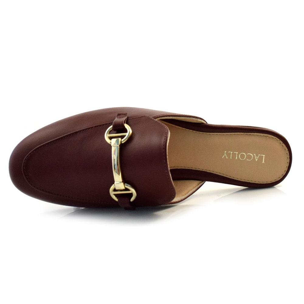 Mule Feminino Lacolly 62001N Bordô 7