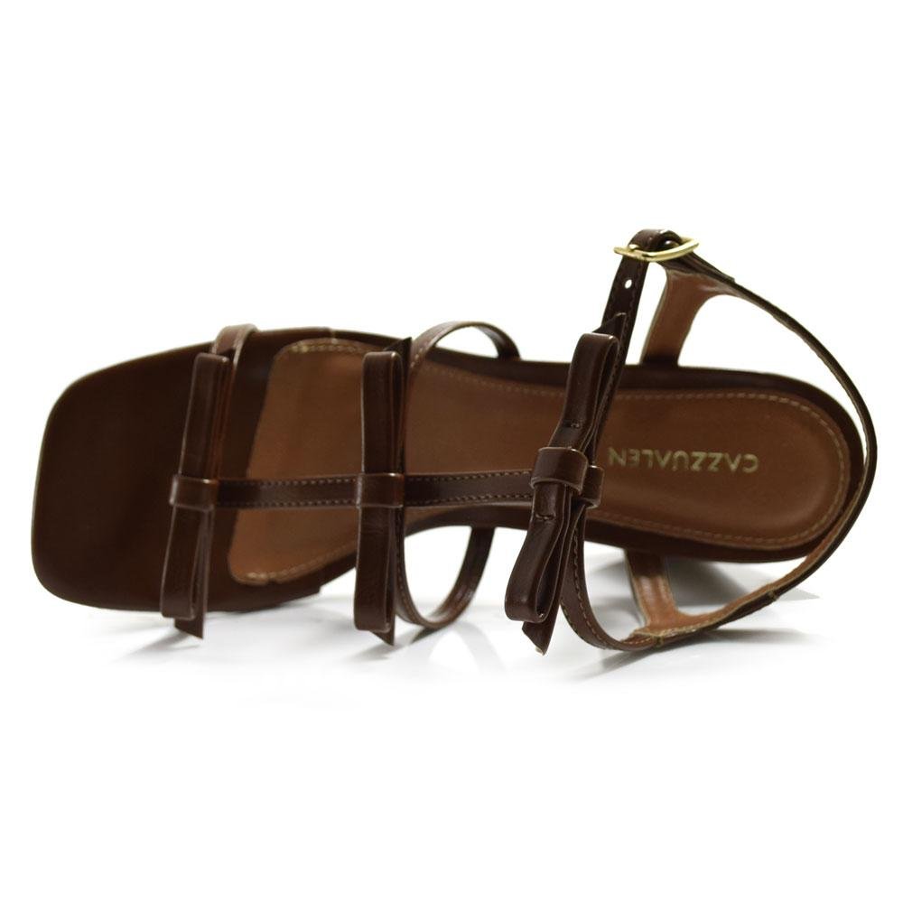 Sandália de Salto Bloco Feminina Cazzualen Marrom 6