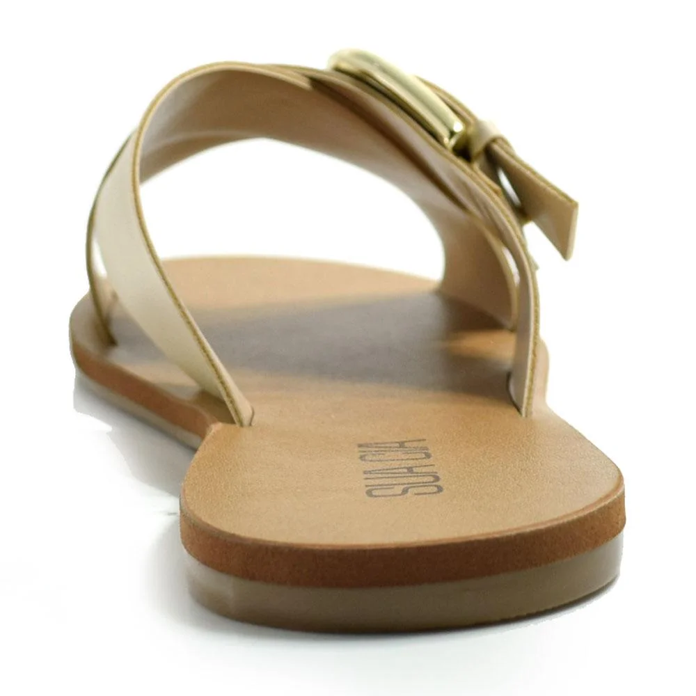 Sandália Rasteira Feminina Sua Cia Bege 4