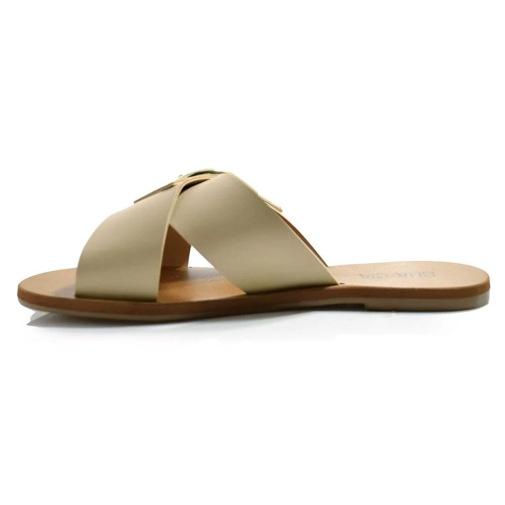 Sandália Rasteira Feminina Sua Cia Bege 5