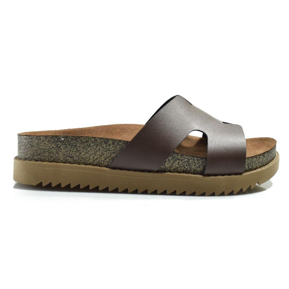 Sandália Flat Feminina Moleca 5500.100.9569 Marrom 3