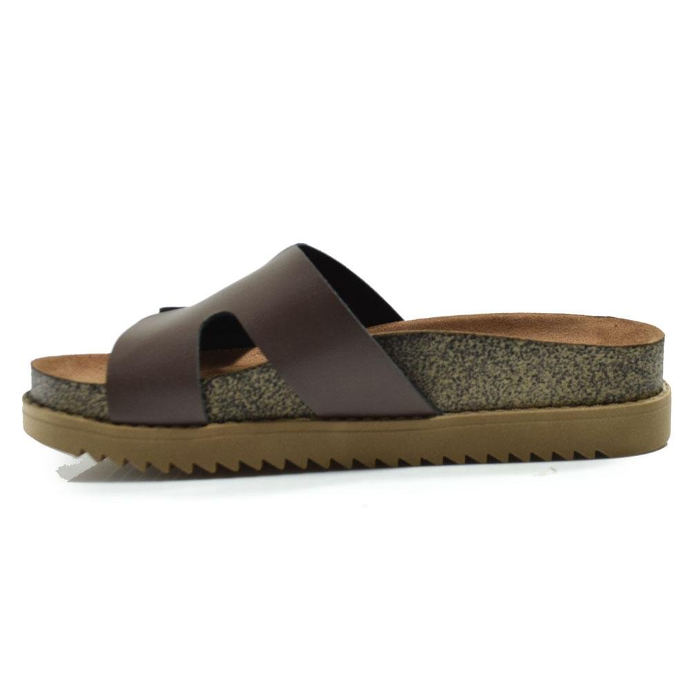 Sandália Flat Feminina Moleca 5500.100.9569 Marrom 5