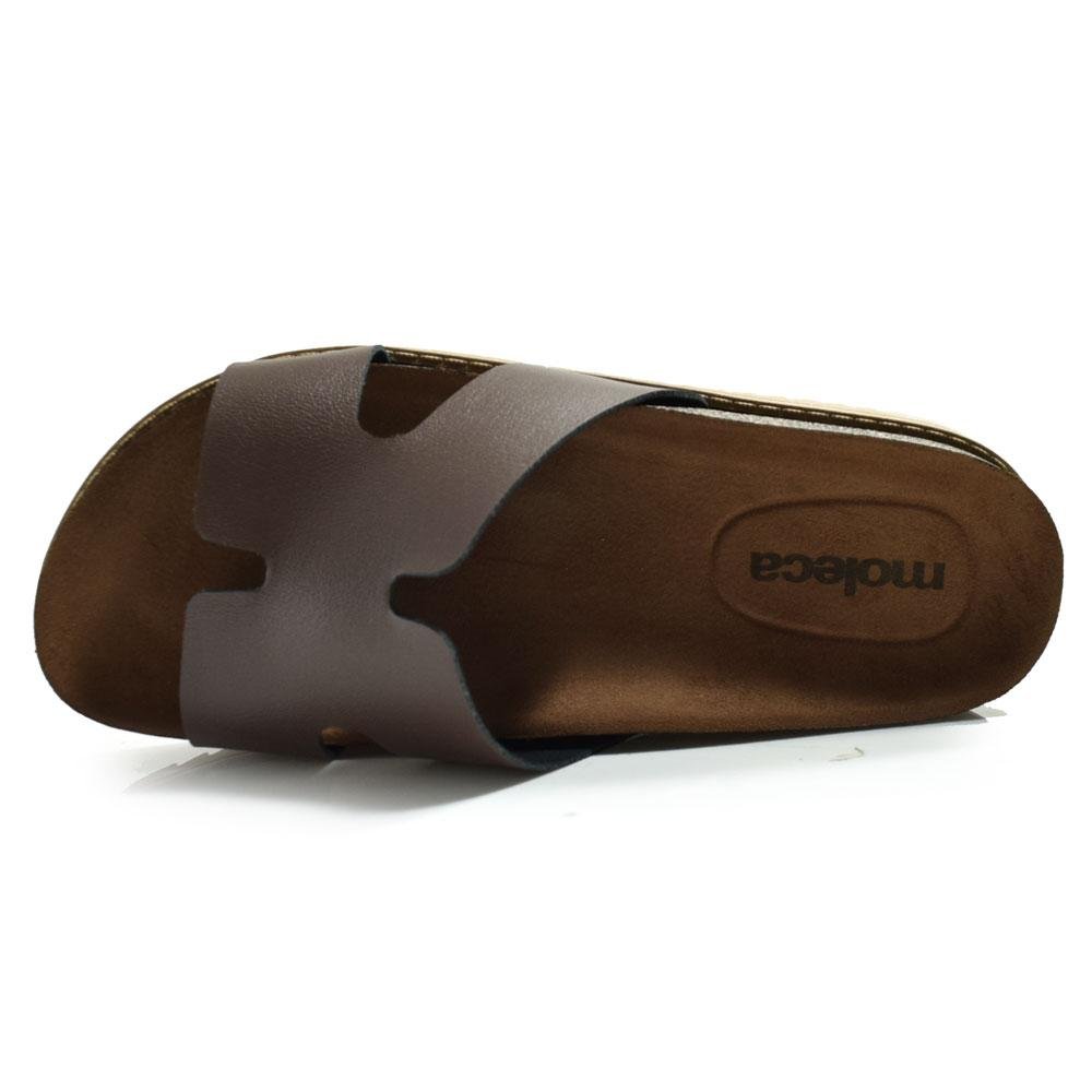 Sandália Flat Feminina Moleca 5500.100.9569 Marrom 6