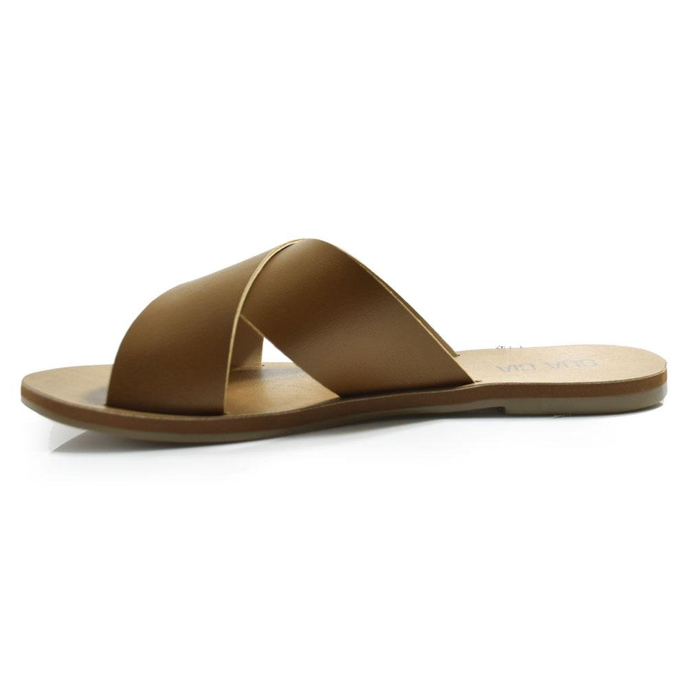 Sandália Rasteira Feminina Sua Cia Marrom 5