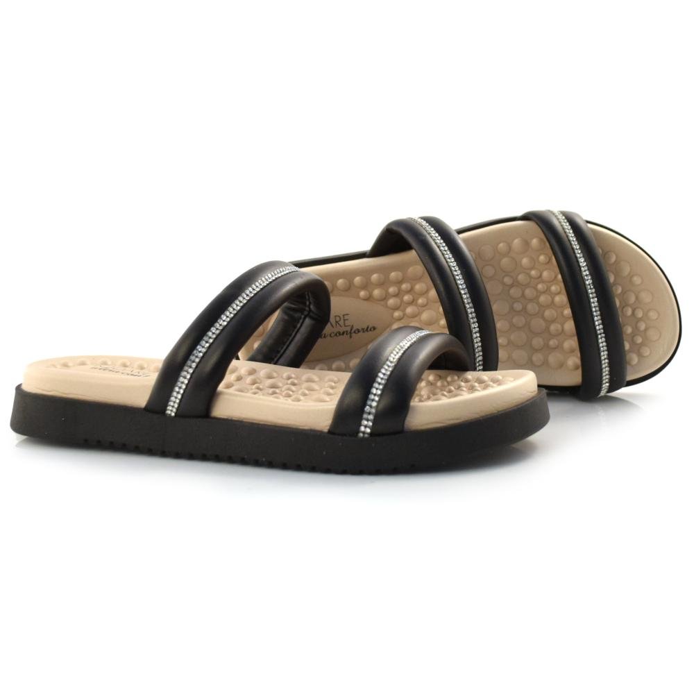 Tamanco Rasteira Feminino Modare 7178.108.20980 Preto 2