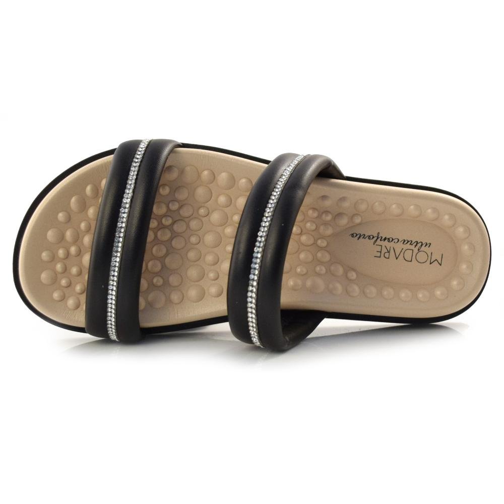 Tamanco Rasteira Feminino Modare 7178.108.20980 Preto 7