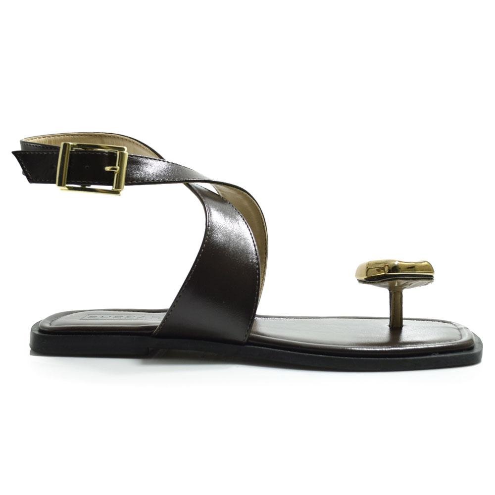 Sandália Rasteira Feminina Suzzara Marrom 3