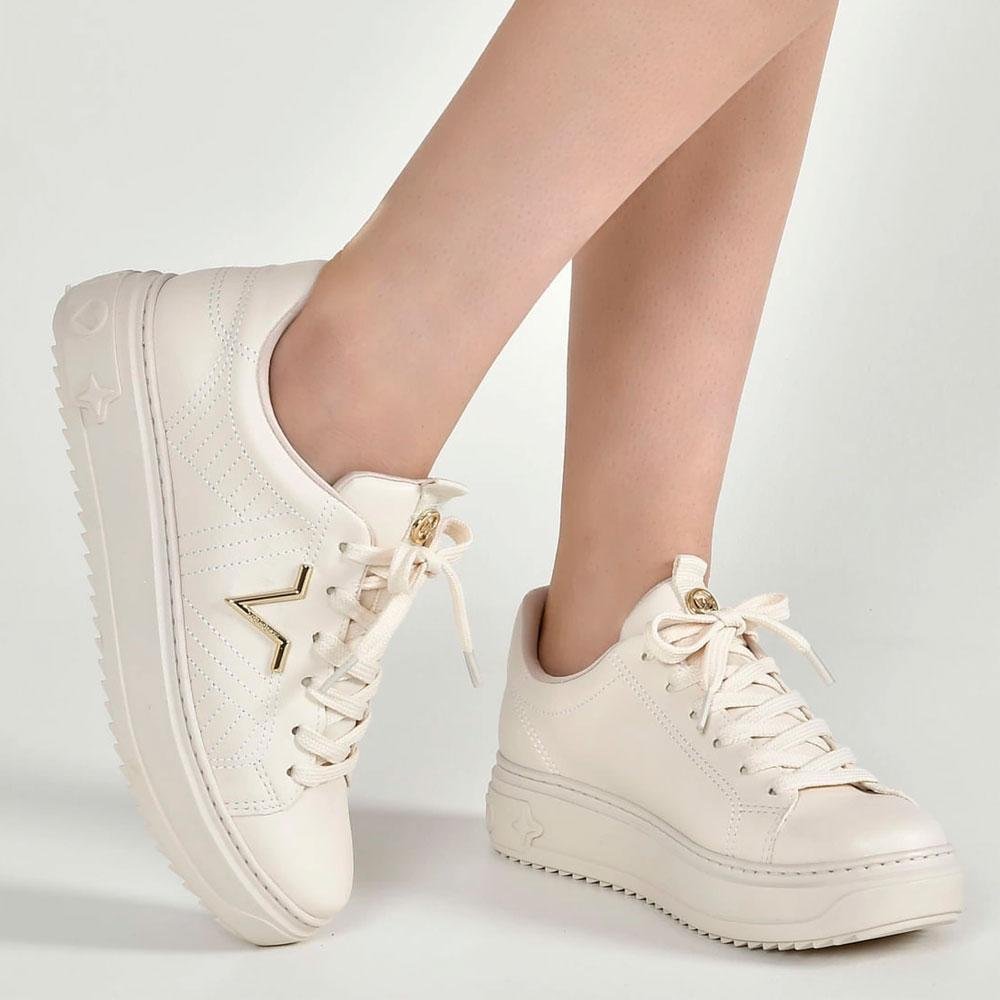 Tênis Casual Feminino Via Marte Creme 3
