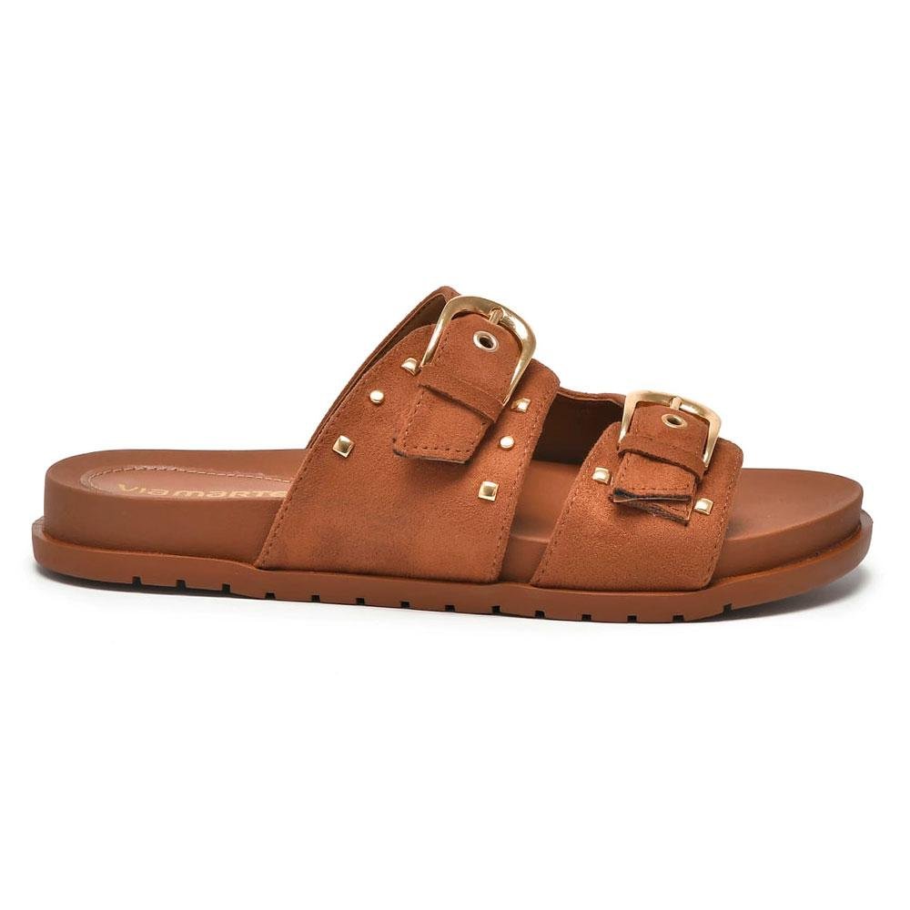 Sandália Flat Feminina Via Marte 174-020-01 Marrom 2