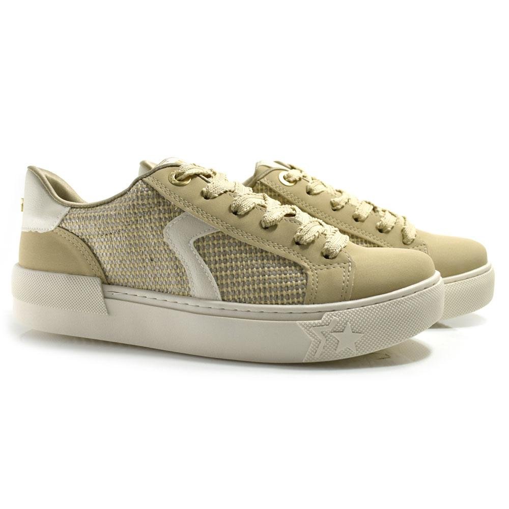 Tênis Casual Feminino Via Marte 122-023-05 Bege 2