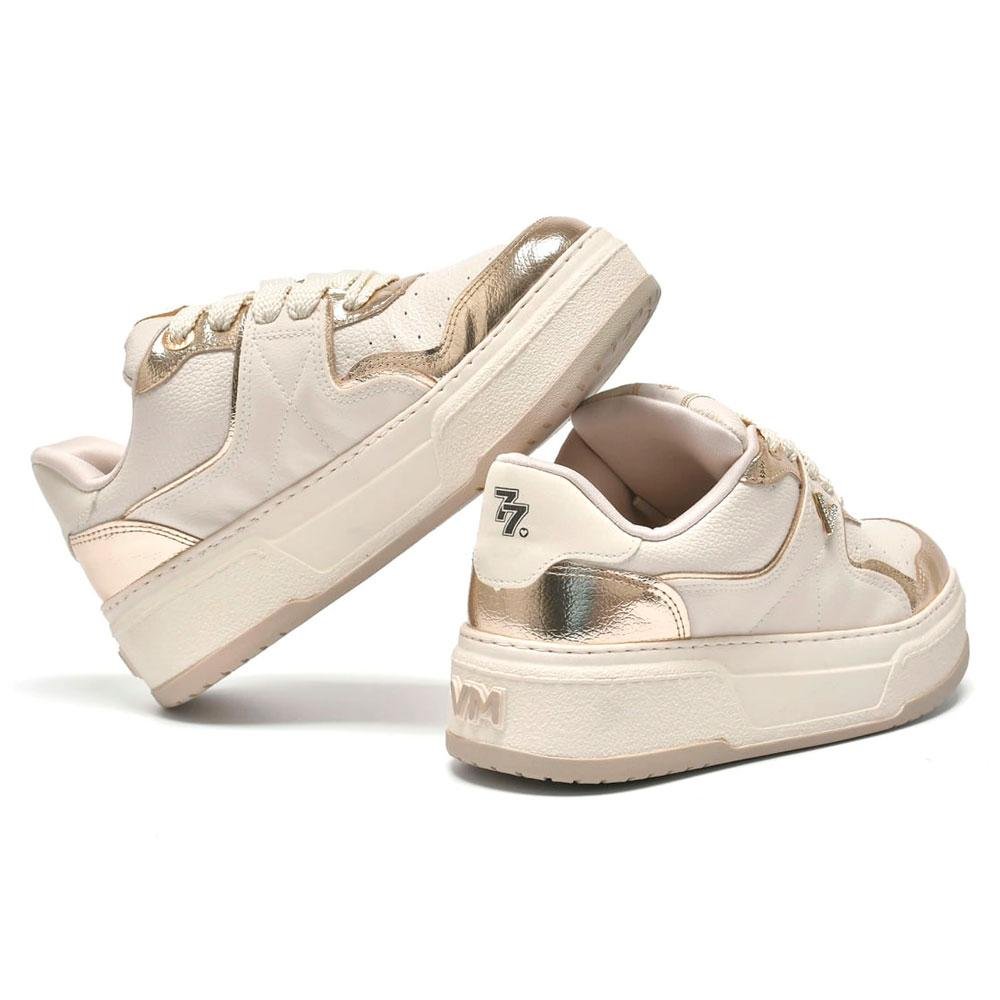 Tênis Casual Feminino Via Marte 223-009-07 Creme 2