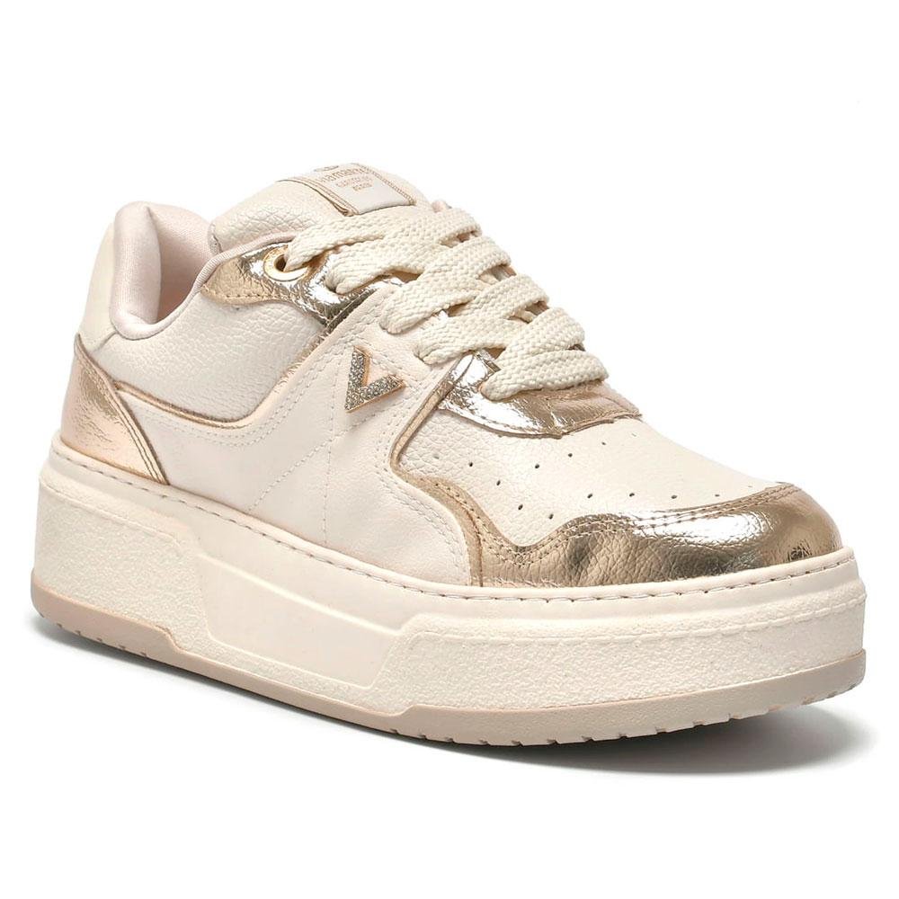 Tênis Casual Feminino Via Marte 223-009-07 Creme 1