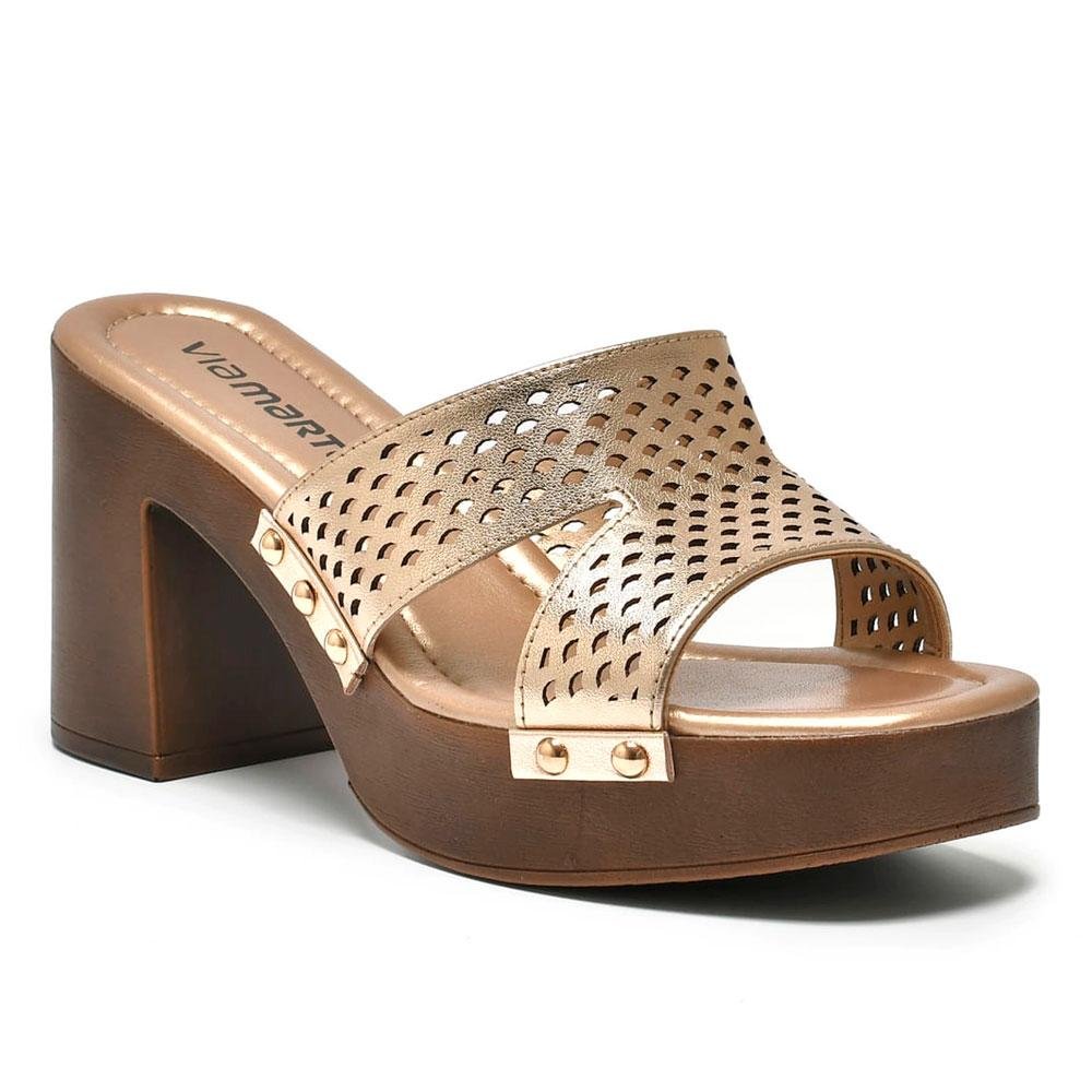 Tamanco Plataforma Feminino Via Marte