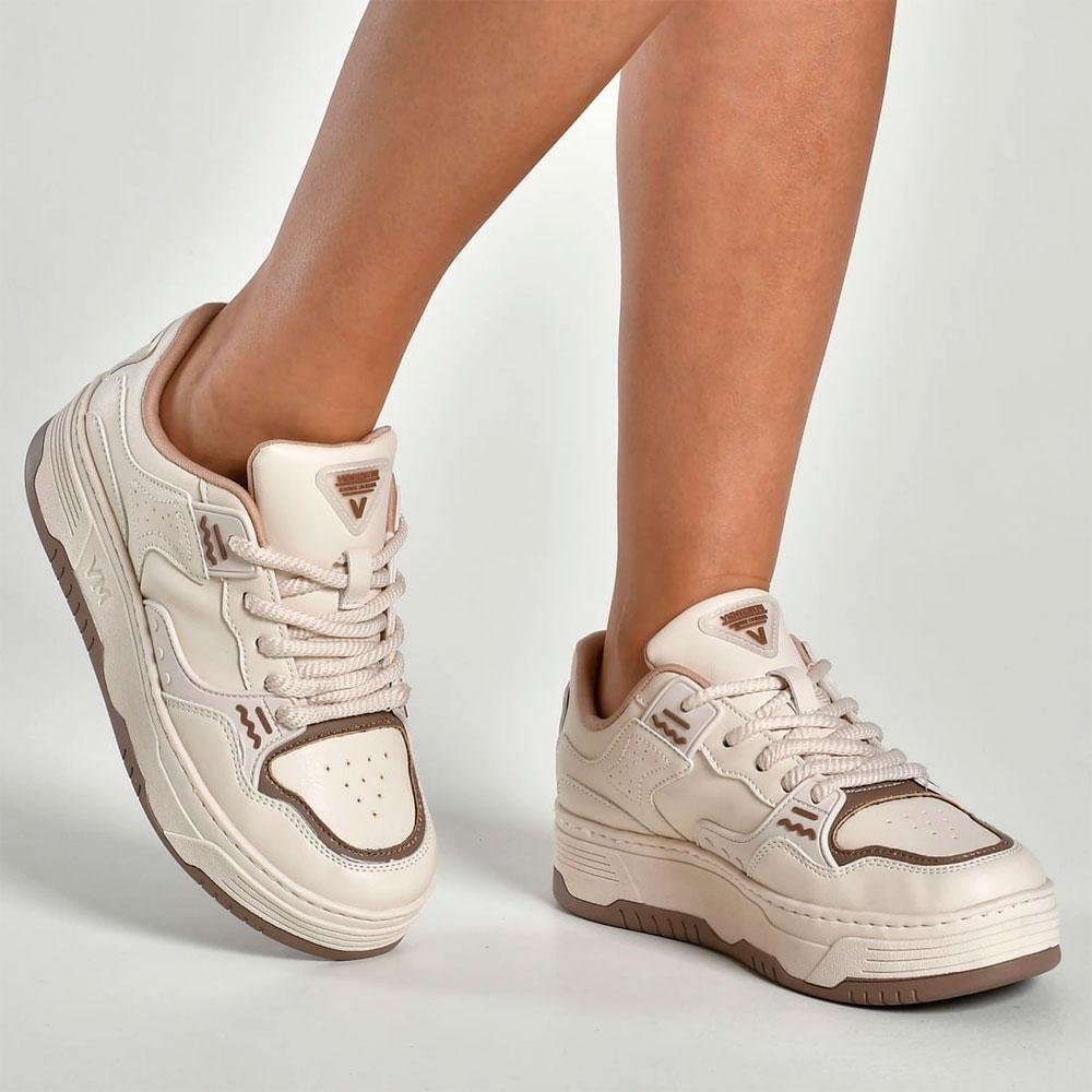 Tênis Casual Feminino Via Marte Bege 3