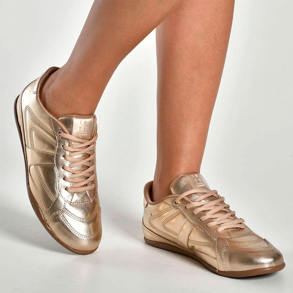 Tênis Casual Feminino Via Marte Dourado 3