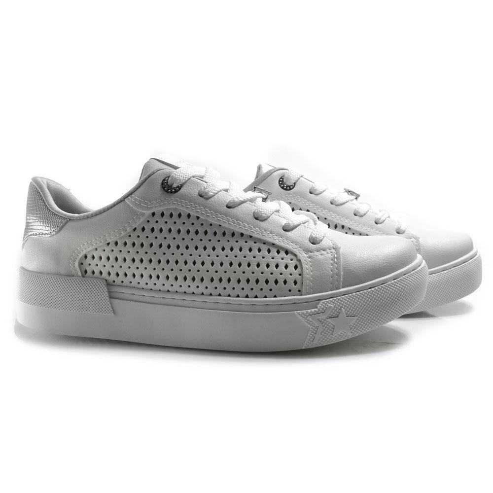 Tênis Casual Feminino Via Marte 122-019-01 Branco 2