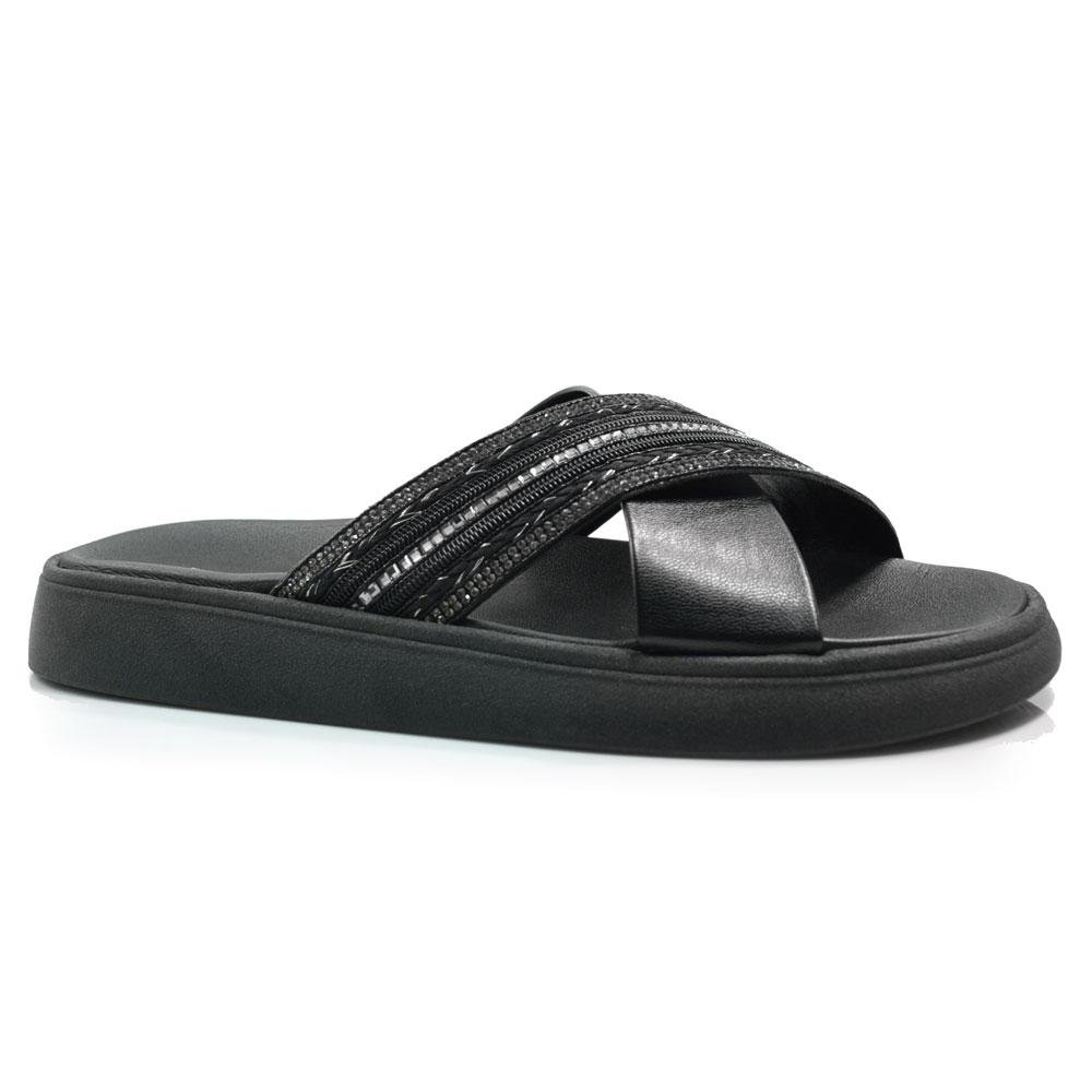 Sandália Flat Feminina Moleca 5469.138.29171 Preto 1