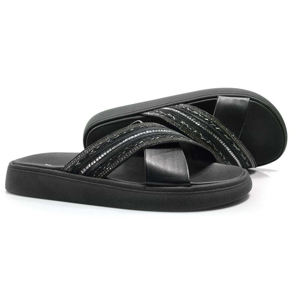 Sandália Flat Feminina Moleca 5469.138.29171 Preto 2