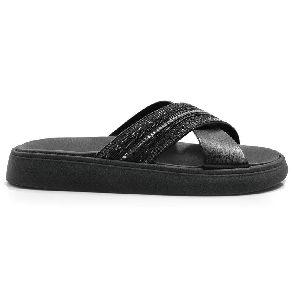 Sandália Flat Feminina Moleca 5469.138.29171 Preto 3